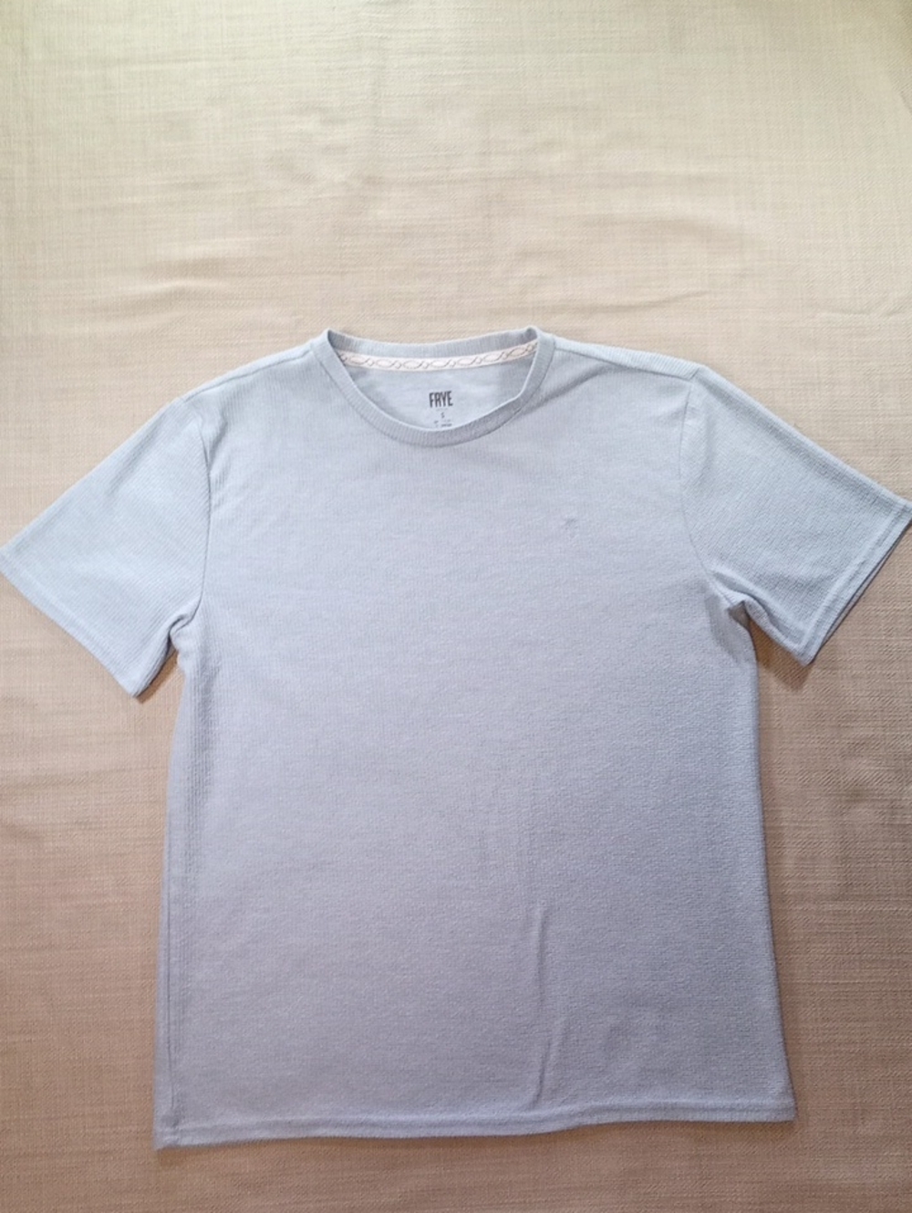 FRYE Light Blue Short Sleeve Crew Neck Tee